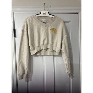 Aerie Women's Offline Maybe Later Cropped Soft Fleece Sweatshirt size S